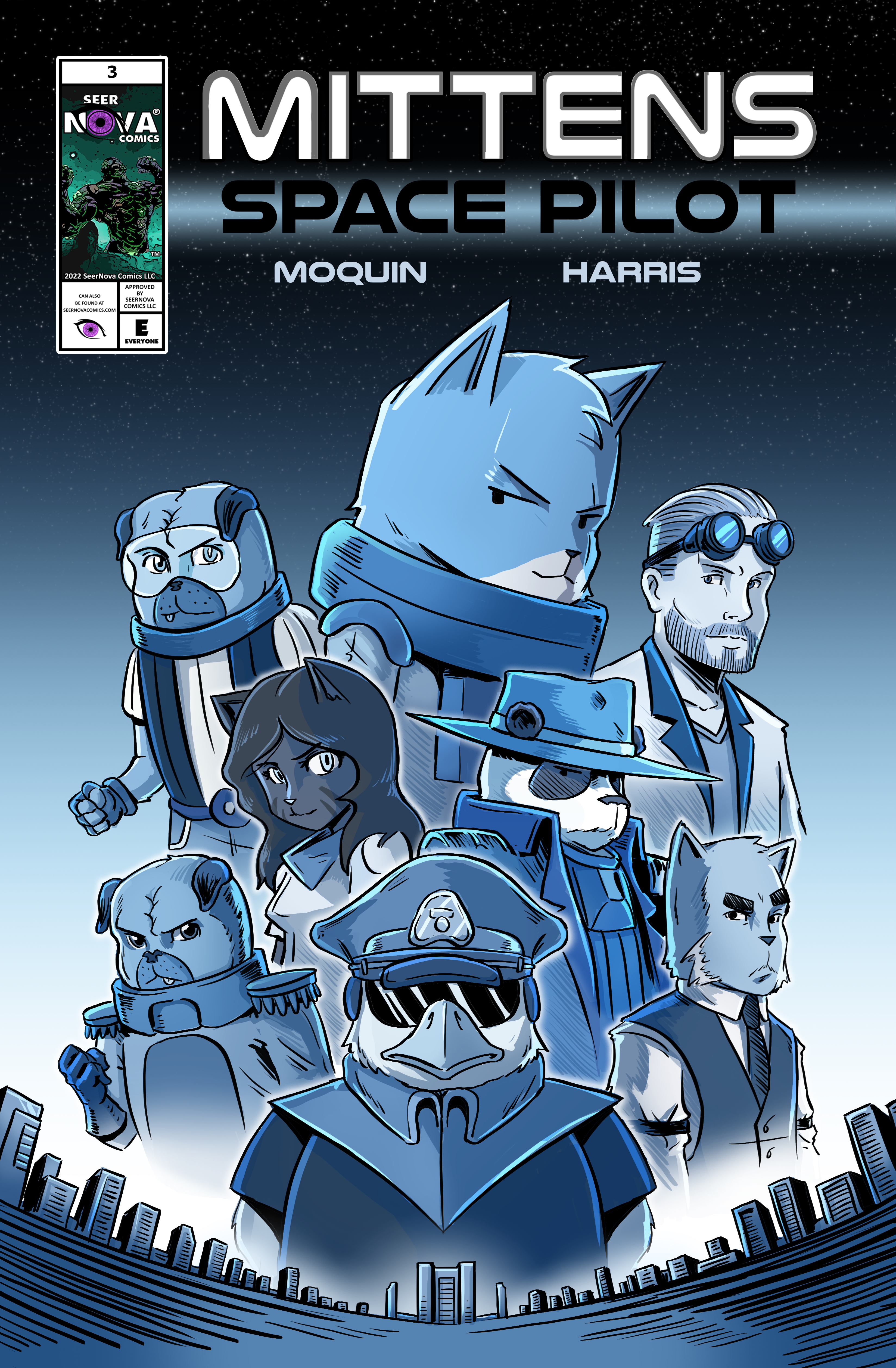 Mittens: Space Pilot Issue 3 comic cover