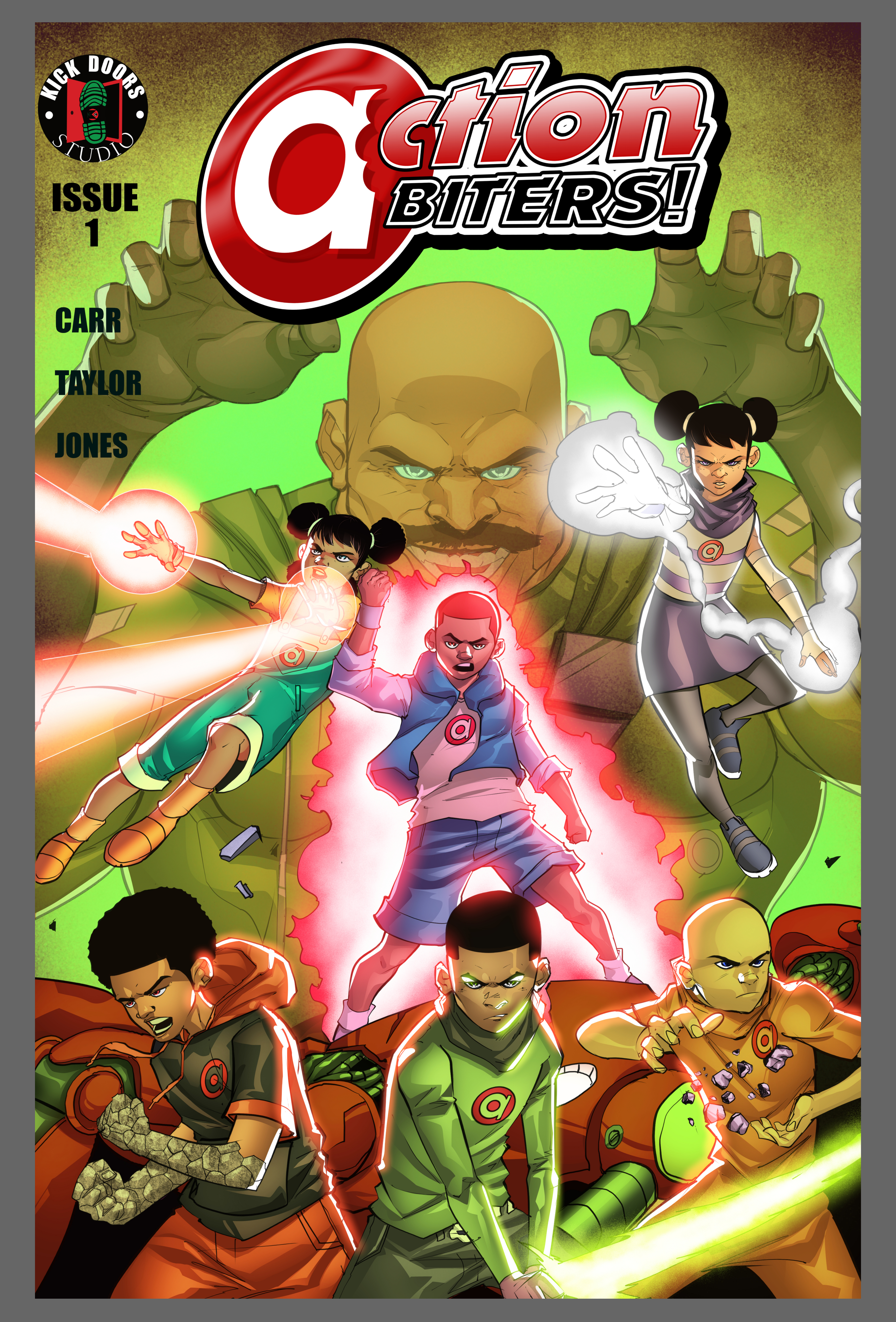 Action Biters Issue # 1 A comic cover