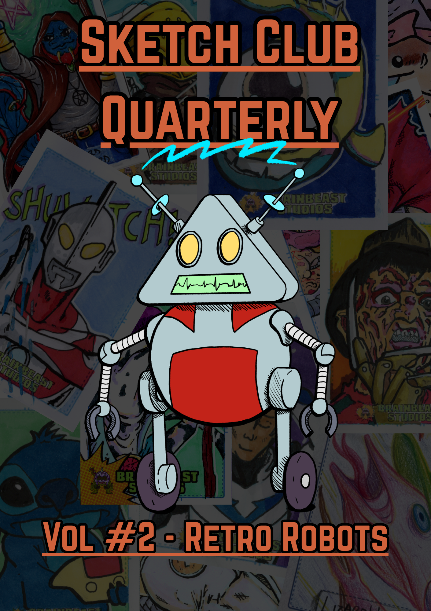 Sketch Club Quarterly #2 - Retro Robots comic cover